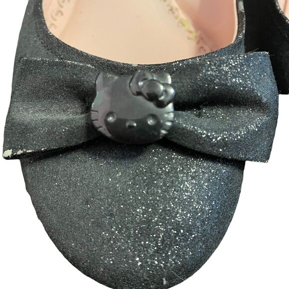 Hello Kitty Flats Black Glitter /Sparkles Sz 8 - Picture 3 of 10